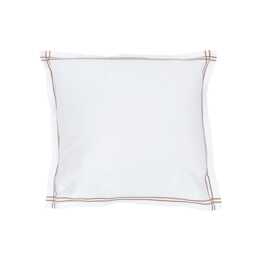 Bedeck of Belfast Zenda Pair of Square Oxford Pillowcase, Charcoal & Tan