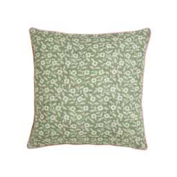 Helena Springfield Harvest Moon Folk Ditsy Cushion 45cm x 45cm, Green/Pink - thumbnail 1