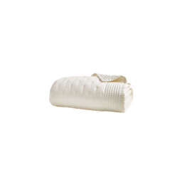 Donna Karan Essential Silk Filled Lightweight Quilted Double Throw, Ivory - thumbnail 1