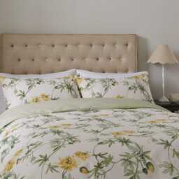 Helena Springfield Fable Passionflower Double Duvet Cover SET, Primrose & Soft Green - thumbnail 1