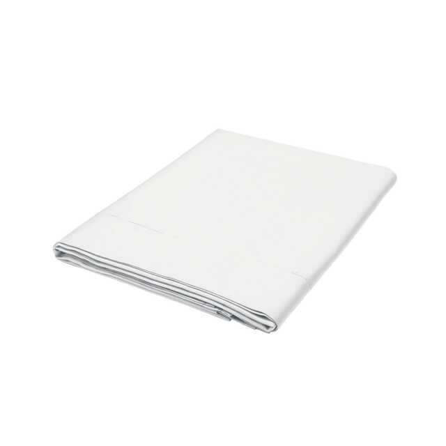 Bedeck of Belfast Fine Linens 400 Thread Count Sateen Plain Dye Super Kingsize Flat Sheet, White - image 1