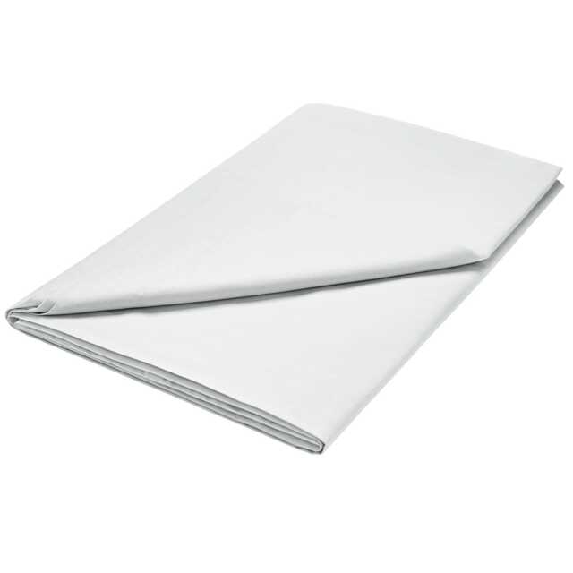 1951 Plain Dye Percale Single Flat Sheet, Silver