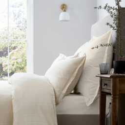 Murmur Seren Super Kingsize Duvet Cover, Ivory - thumbnail 1