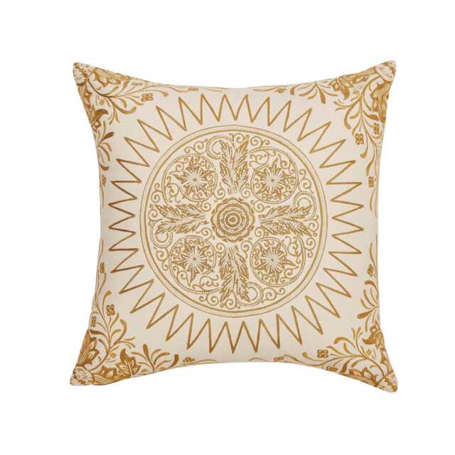 William Morris - V&A Room Willow Cushion 45cm x 45cm, Gold - image 1