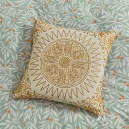 William Morris - V&A Room Willow Cushion 45cm x 45cm, Gold - thumbnail 2