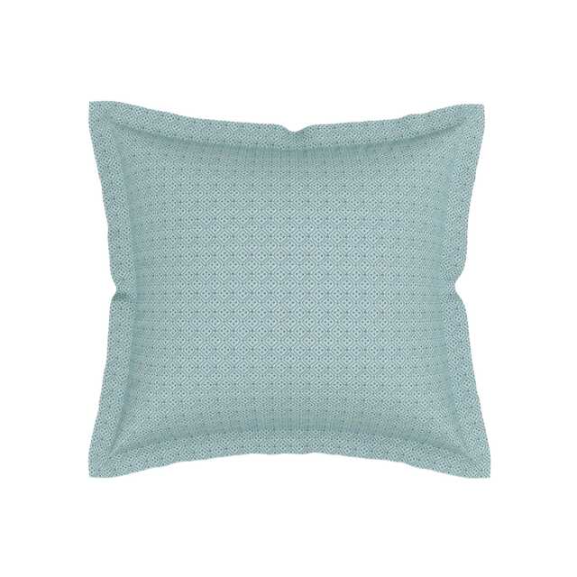 V&A Eastern Bloom Pair of Square Oxford Pillowcases, Indigo - image 1