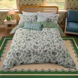 Joules Festival Pheasants Single Duvet Cover Set, Green - thumbnail 2