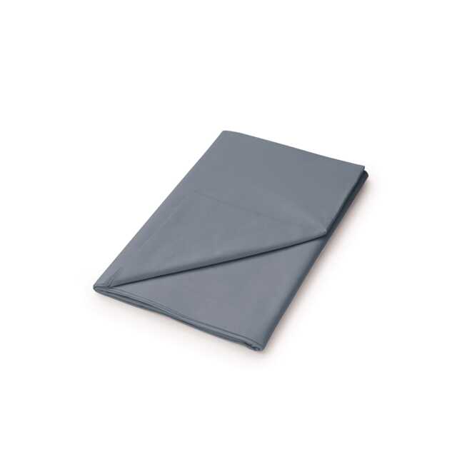 1951 Plain Dye Percale Double Flat Sheet, Charcoal