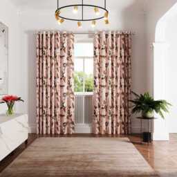 "Ted Baker Opal Floral Lined Curtains 90"" x 72"", Pink" - thumbnail 2