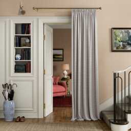 "Joules Floral Foulard Lined Curtains 66"" x 72"", Blue/Creme" - thumbnail 2