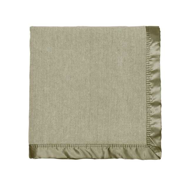 Murmur Lewin Wool Herringbone Woven Throw, Mourne Green