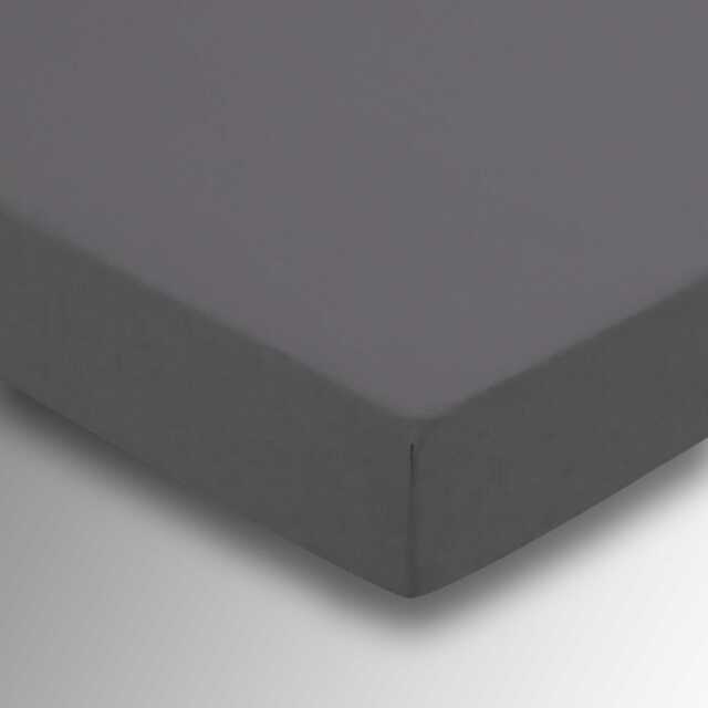Helena Springfield Percale Super Kingsize (36cm Deep) Fitted Sheet, Charcoal