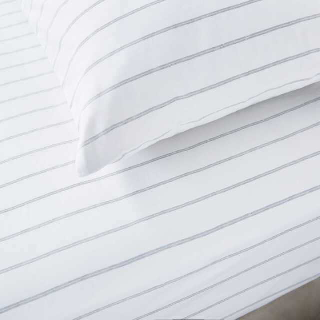 Murmur Olivia Double Fitted Sheet, Cloud Grey - image 1