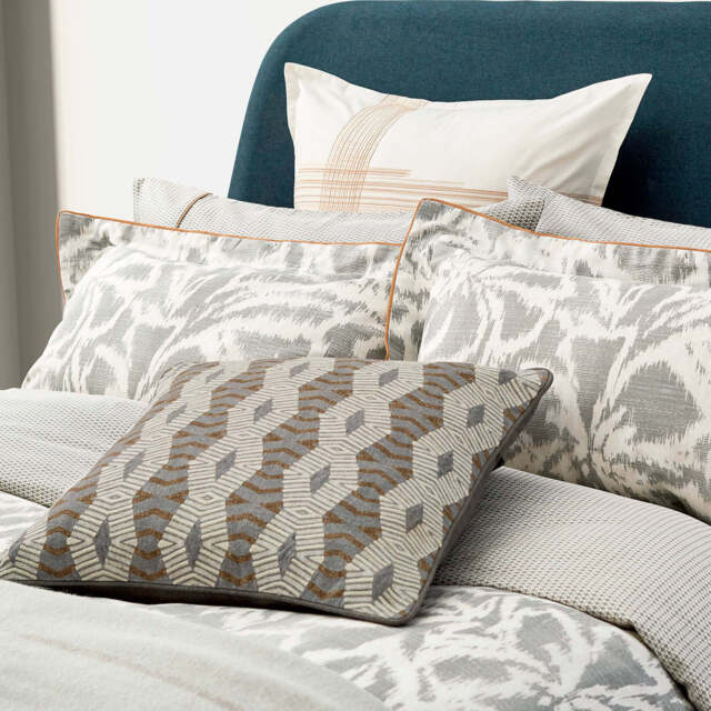 Bedeck of Belfast Asha Double Duvet Cover SET, Grey - image 1