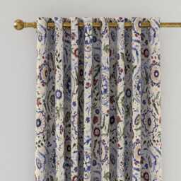"Joules Festival Flowers Lined Curtains 90"" x 90"", Multi"