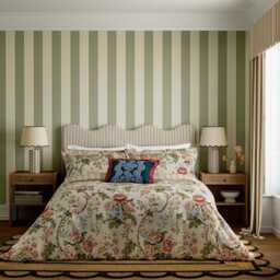 Sanderson Hykenham Kingsize Duvet Cover SET, Rose & Sage - thumbnail 2