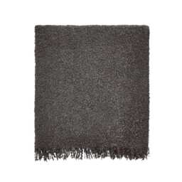 Bedeck of Belfast Boucle Throw, Charcoal & Silver