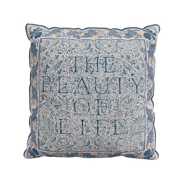 Morris & Co X Emery Walker Trent Cushion 50cm x 50cm, River Wandle - image 1