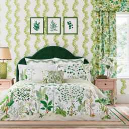 Sanderson Sycamore & Oak Double Duvet Cover Set, Botanical Green - thumbnail 2