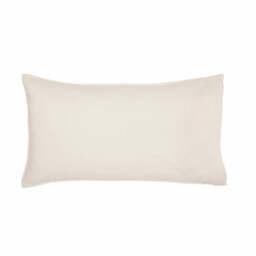 Murmur Linen Rich Plain Dye Still Standard Pillowcase, Ivory - thumbnail 1