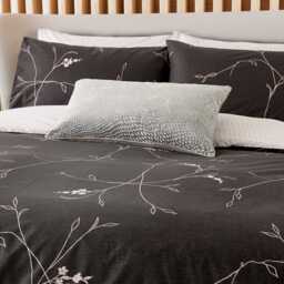 Nalu Nicole Scherzinger Malie Super Kingsize Duvet Cover Set, Black