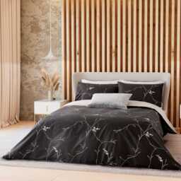 Nalu Nicole Scherzinger Malie Super Kingsize Duvet Cover Set, Black - thumbnail 2