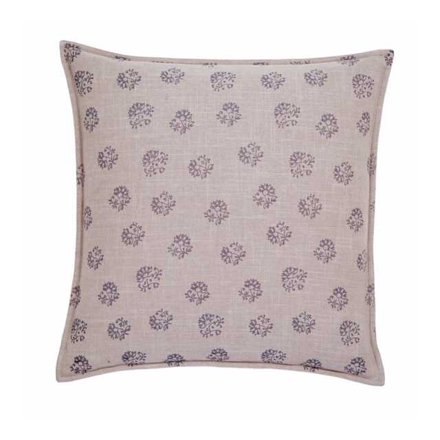 Murmur Wren Cushion 50cm x 50cm, Linen & Grey - image 1