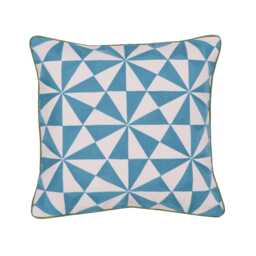 Land & Shore Corie Cushion 50cm x 50cm, Green - thumbnail 1