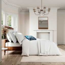 V&A Samara Single Duvet Cover, White - thumbnail 2