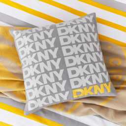 DKNY Logo Cushion 45cm x 45cm, Grey - thumbnail 2