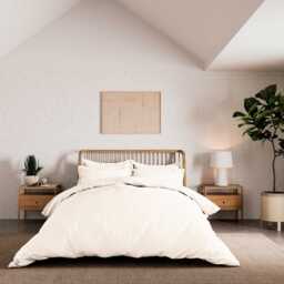By Bedeck 500 Thread Count Plain Dye Pair of Oxford Pillowcases, Cream - thumbnail 2