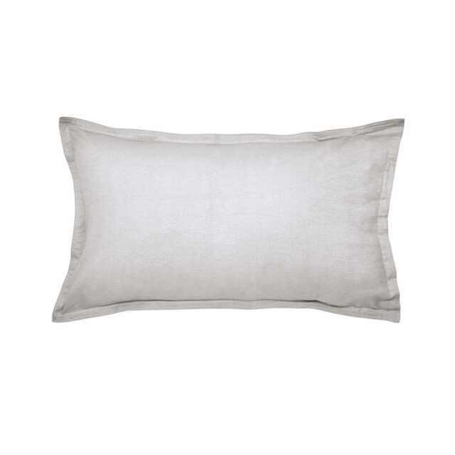 Murmur Laila Brushed Cotton Oxford Pillowcase, Cloud Grey - image 1