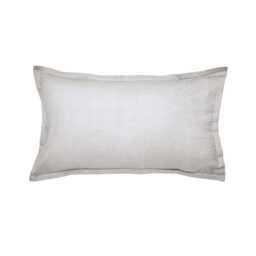 Murmur Laila Brushed Cotton Oxford Pillowcase, Cloud Grey - thumbnail 1