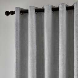 "Helena Springfield Roma Lined Curtains 66"" x 54"", Silver" - thumbnail 2