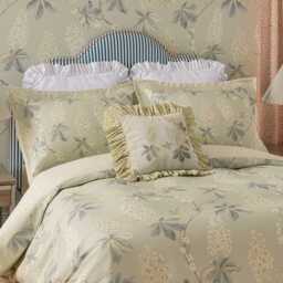 Sanderson Chestnut Tree Super Kingsize Duvet Cover Set, Grey Blue & Sage - thumbnail 1