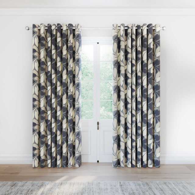 "Helena Springfield Simply Scandi Otto Lined Curtains 66"" x 54"", Neutral" - image 1