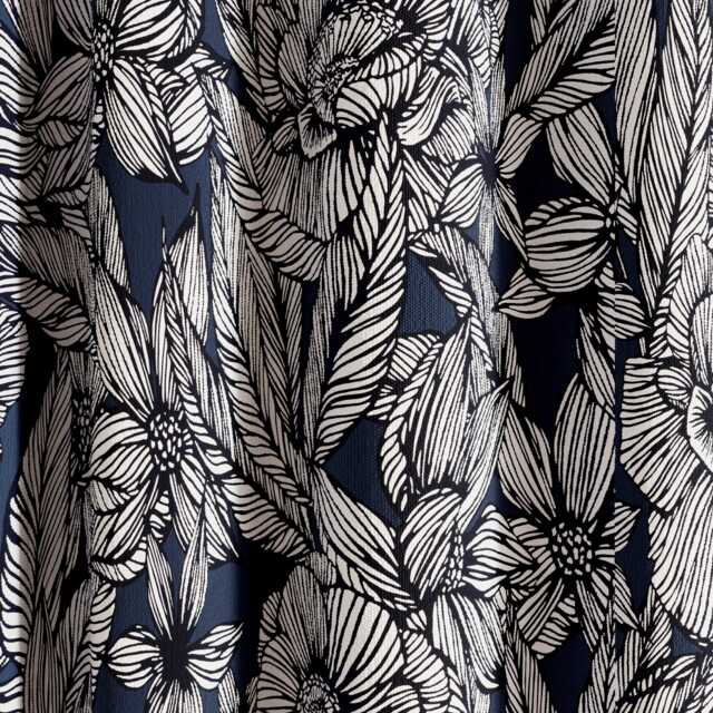"Ted Baker Vietnm Lined Curtains 66"" x 90"", Navy" - image 1