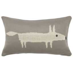 Scion Bedding, Mr Fox Cushion, Silver