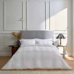 Bedeck of Belfast Fine Linens Serra Kingsize Duvet Cover Set, White - thumbnail 2