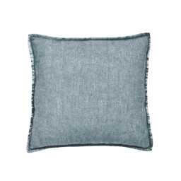Murmur Lewin Wool Herringbone Woven Cushion 45cm x 45cm, Ballintoy Blue