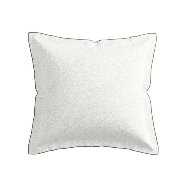 Bedeck of Belfast Sefa Pair of Square Oxford Pillowcases, White/Silver - image 1