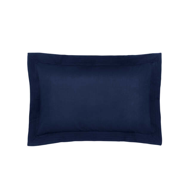 Bedeck of Belfast Fine Linens Vendi Oxford Pillowcase, Midnight - image 1