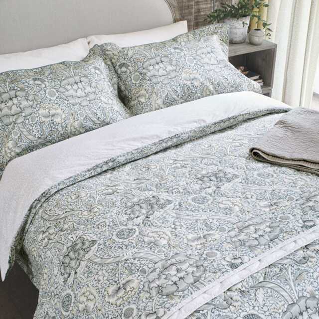 Morris & Co Wandle Double Duvet Cover SET, Grey - image 1