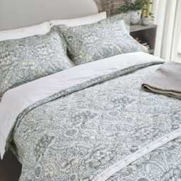 Morris & Co Wandle Double Duvet Cover SET, Grey