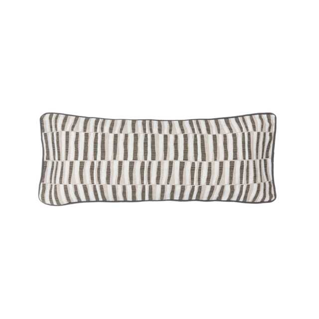 Bedeck of Belfast Kotana Cushion 70cm x 30cm, Charcoal & Silver - image 1