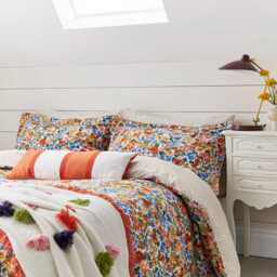 Joules Bunbury Floral Embroided Cushion 70cm x 30cm, Multi - thumbnail 2