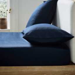 Ted Baker 250 Thread Count Plain Dye Single Fitted Sheet, Navy - thumbnail 1