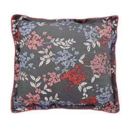 Bedeck of Belfast Lucine Pair of Square Oxford Pillowcases, Graphite - thumbnail 1