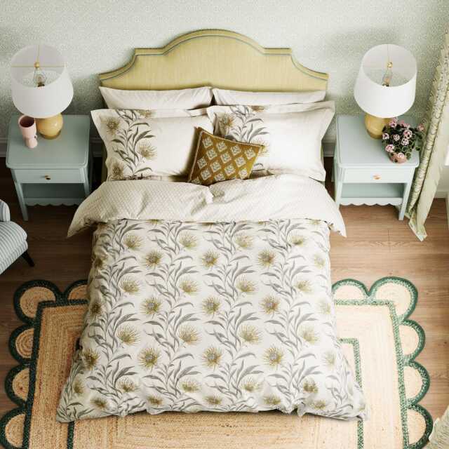 Sanderson x National Trust Catherinae Single Duvet Cover Set, Hay - image 1