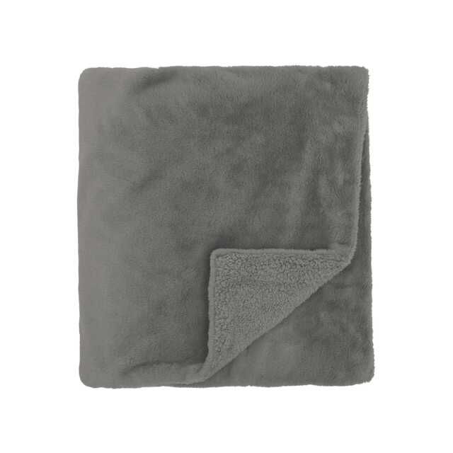 Murmur Skye Faux Fur Throw, Storm Grey - image 1